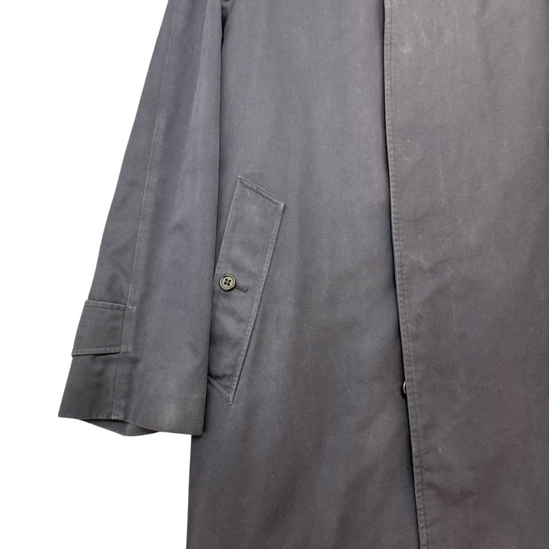 Men's Vintage Check Trench Jacket Navy Size L