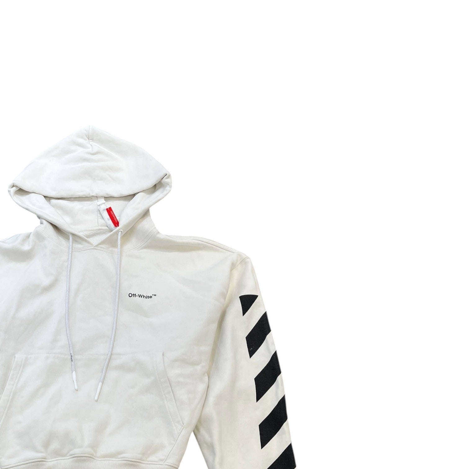 Men's Logo Print Hoodie White Size L - Photo 3