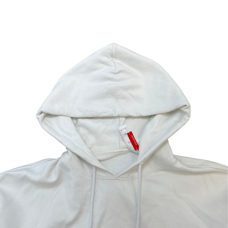 Men's Logo Print Hoodie White Size L