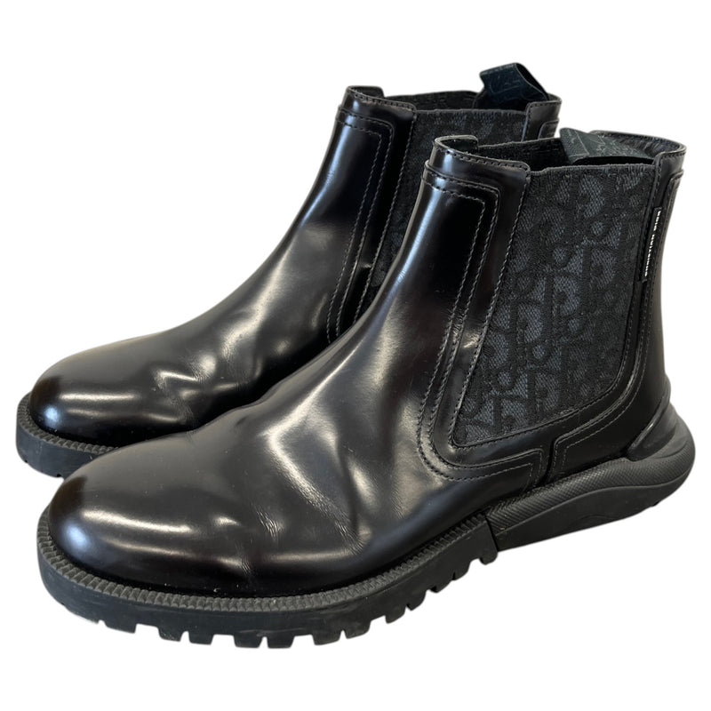 Men's Oblique Combat Chelsea Boots Black Size UK 6.5 / EU 40.5
