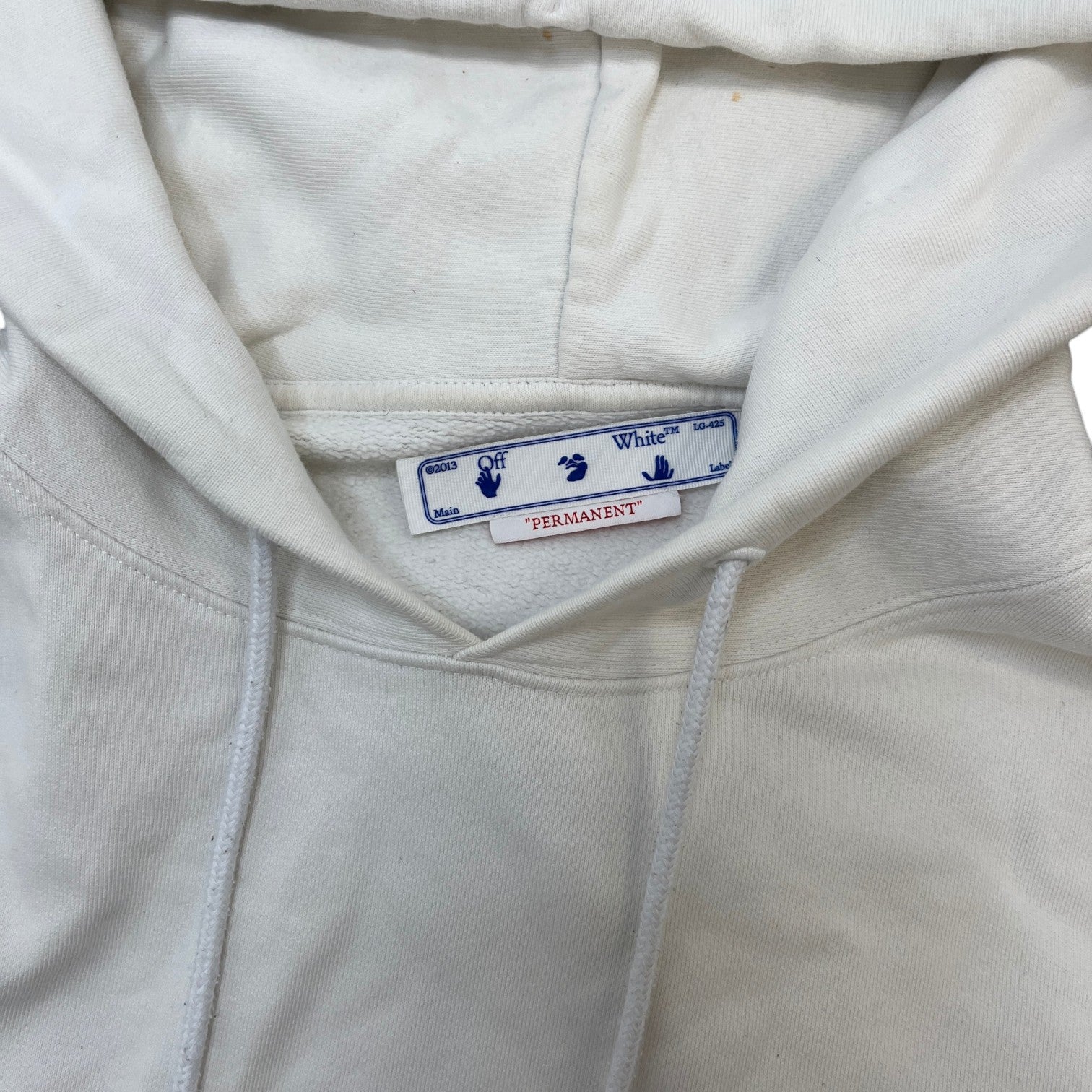 Men's Logo Print Hoodie White Size L - Photo 8