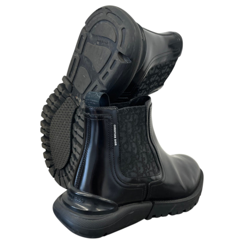 Men's Oblique Combat Chelsea Boots Black Size UK 6.5 / EU 40.5