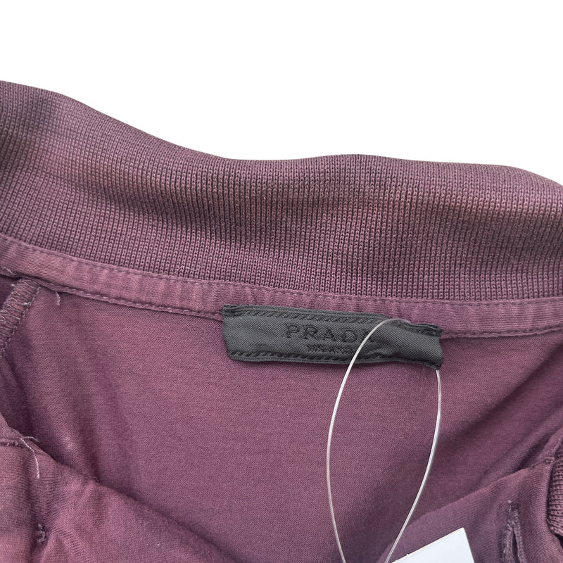 Men's Linear Rosa Polo Shirt Burgundy Size L