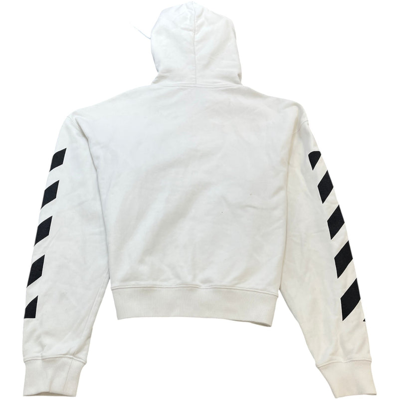 Men's Logo Print Hoodie White Size L