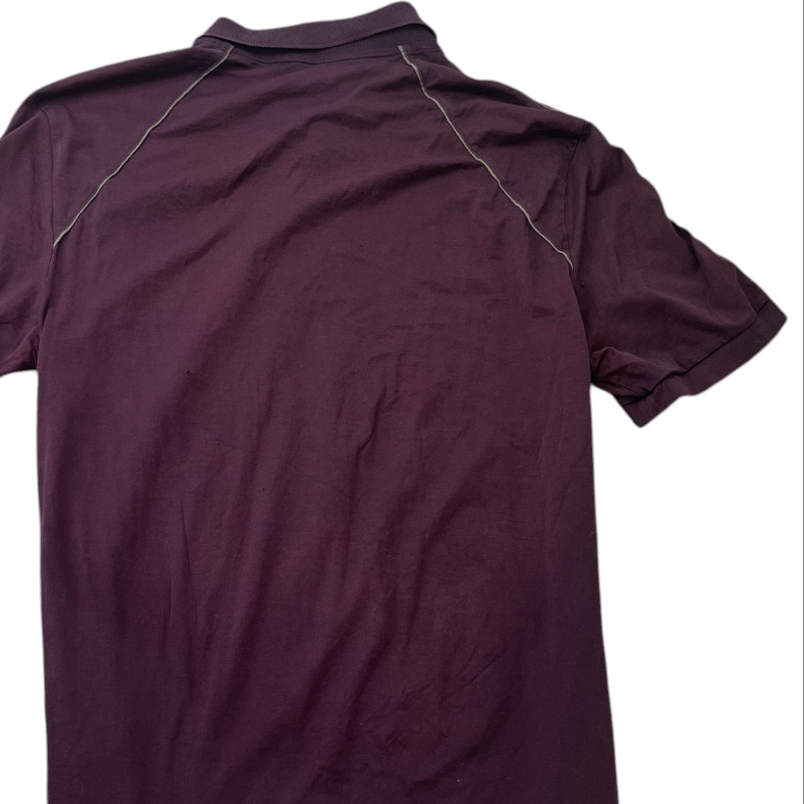 Men's Linear Rosa Polo Shirt Burgundy Size L - Photo 4