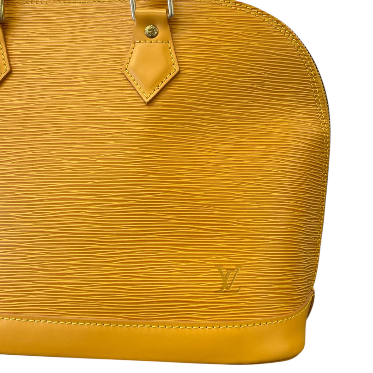 Women's Epi Leather Alma PM Handbag Yellow - Photo 11