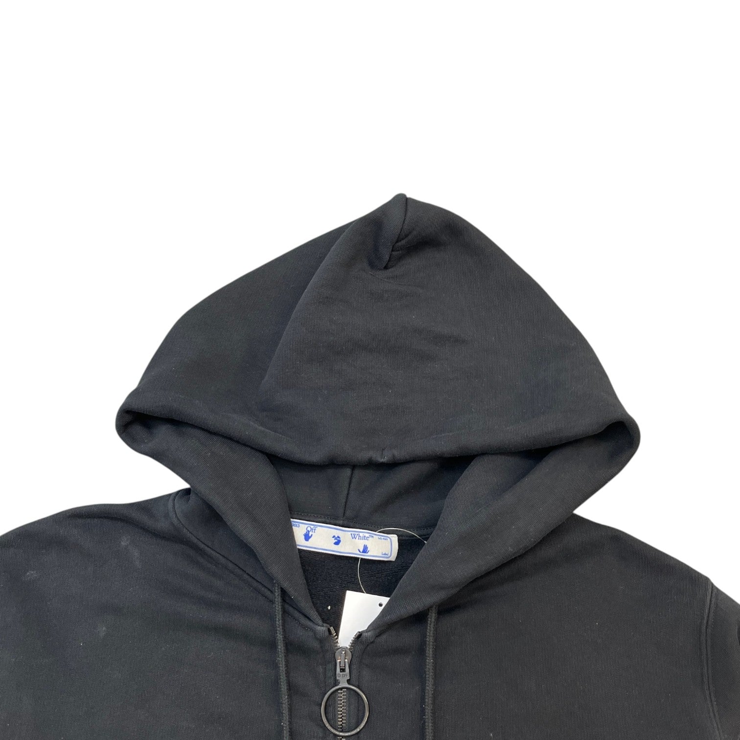 Men's Spray Marker Arrows Zip Up Hoodie Black Size L - Photo 5
