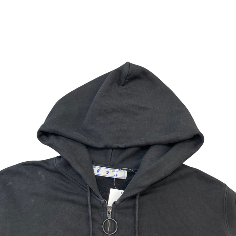 Men's Spray Marker Arrows Zip Up Hoodie Black Size L