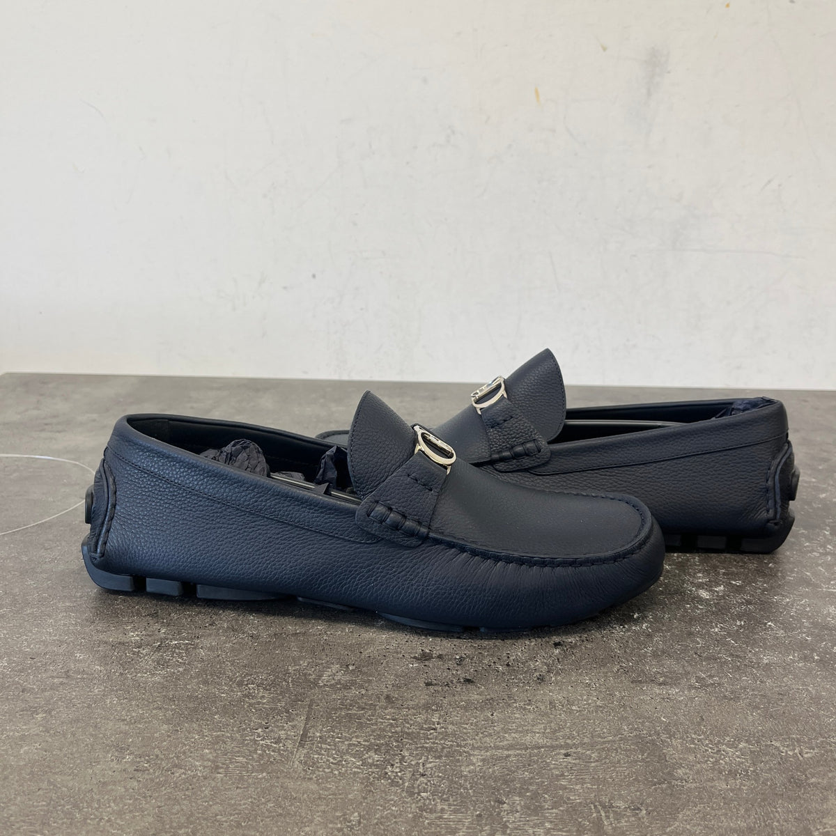 Men's Calfskin Odéon Loafers Navy Size UK 10 / EU 44 - Photo 10