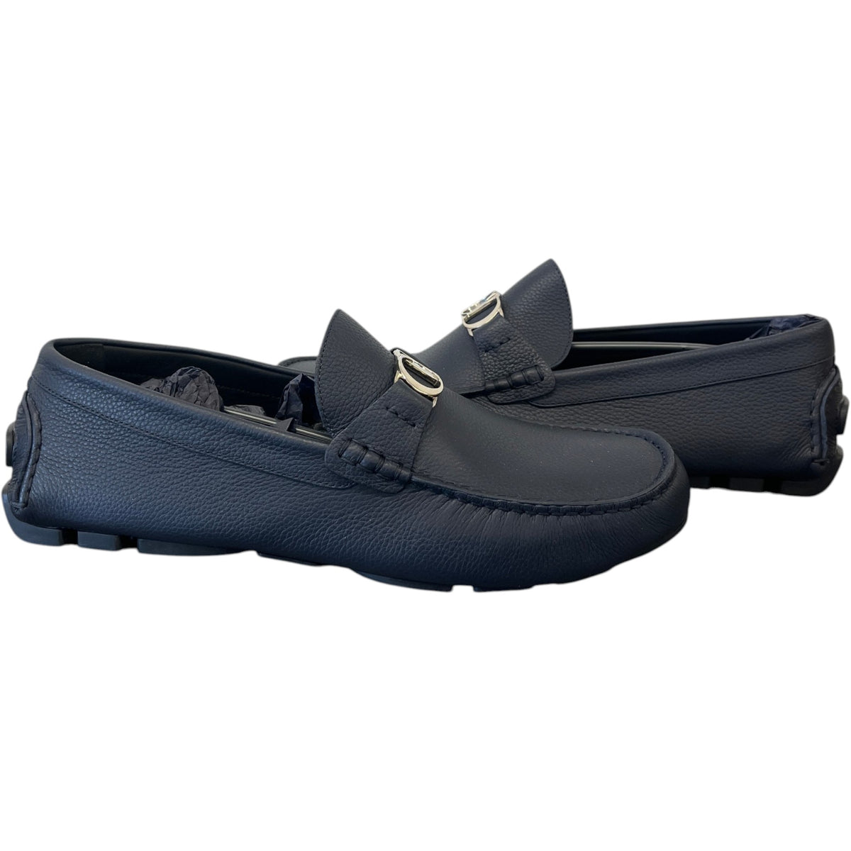 Men's Calfskin Odéon Loafers Navy Size UK 10 / EU 44 - Photo 2