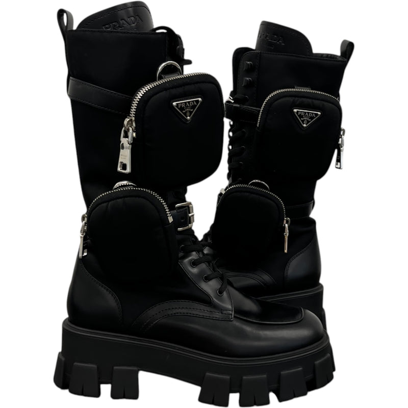 Women's Monolith Biker Boots Black Size EU 38.5 / UK 5.5