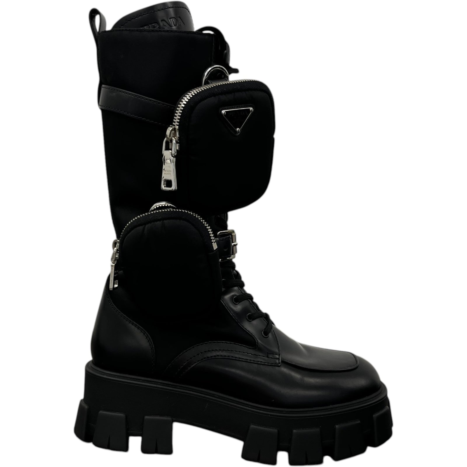 Women's Monolith Biker Boots Black Size EU 38.5 / UK 5.5 - Photo 1