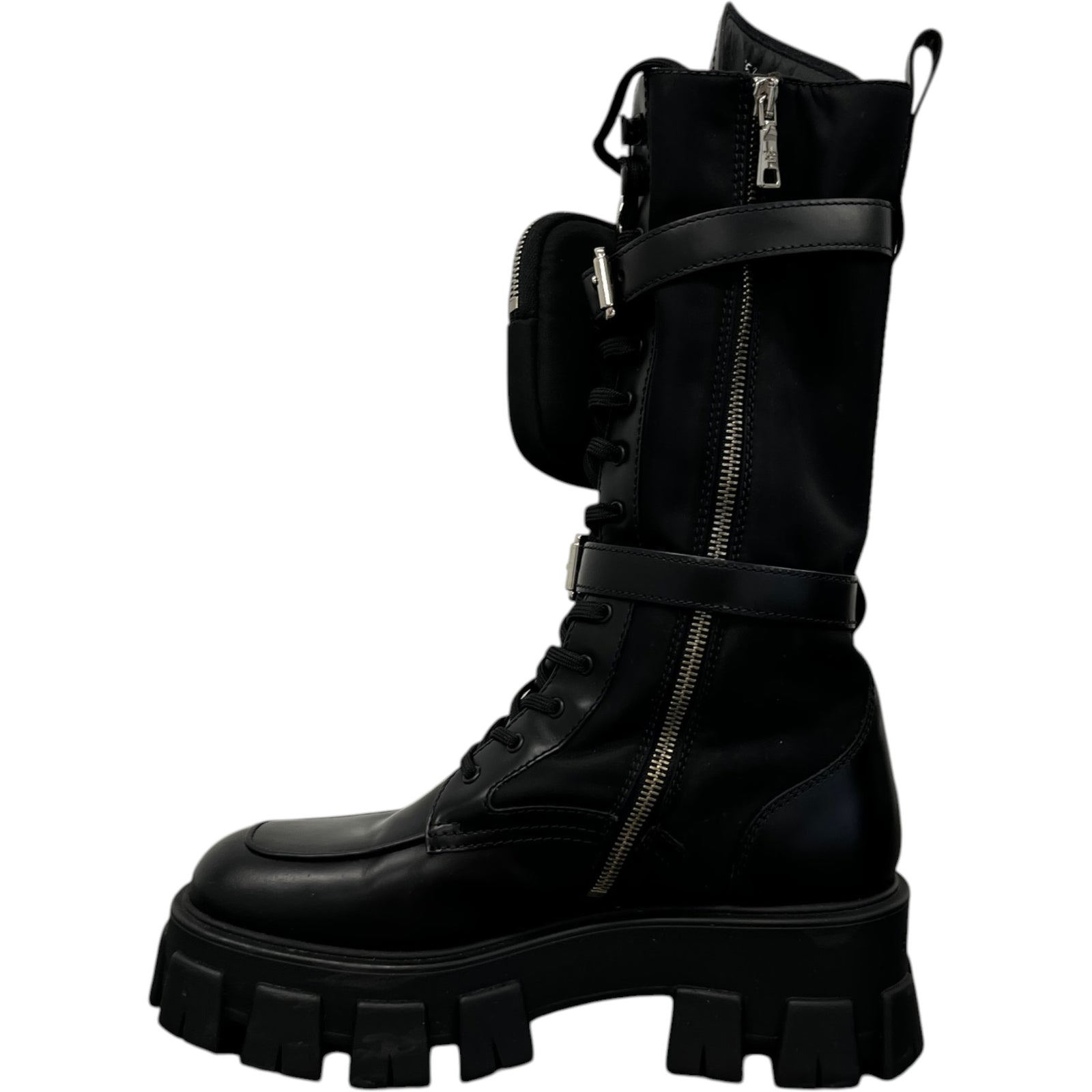 Women's Monolith Biker Boots Black Size EU 38.5 / UK 5.5 - Photo 2
