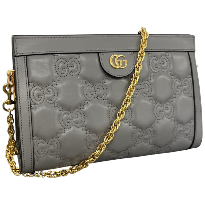Women's Small GG Matelassé Crossbody Bag Grey