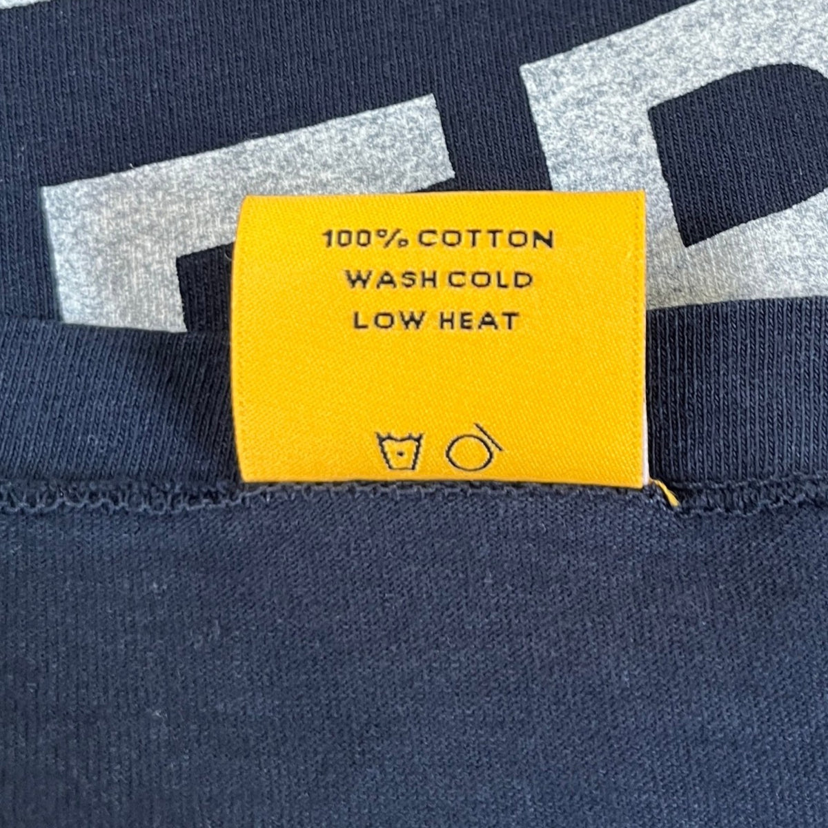 Men's Logo Print T-Shirt Navy Size L - Photo 8