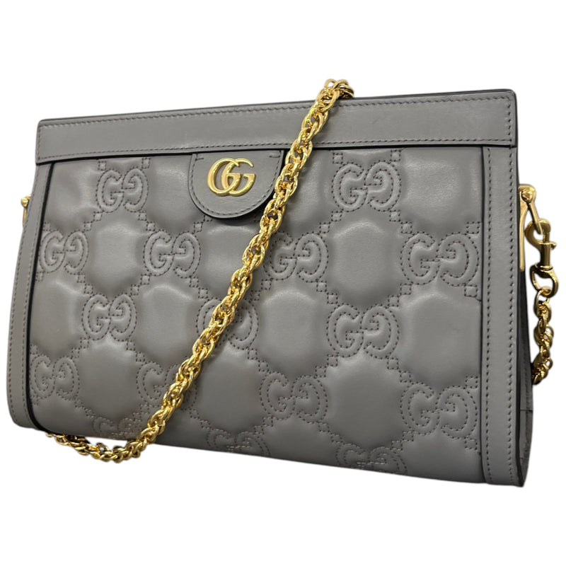 Women's Small GG Matelassé Crossbody Bag Grey