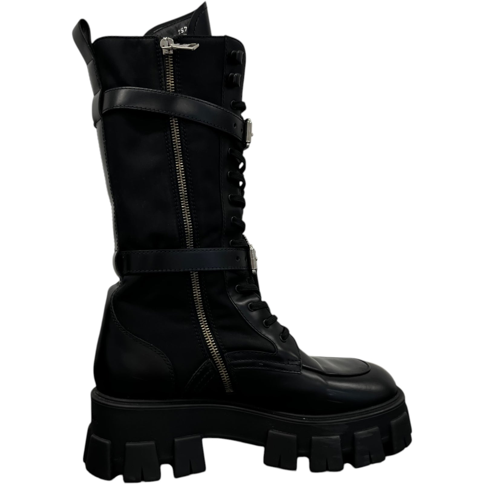 Women's Monolith Biker Boots Black Size EU 38.5 / UK 5.5 - Photo 4
