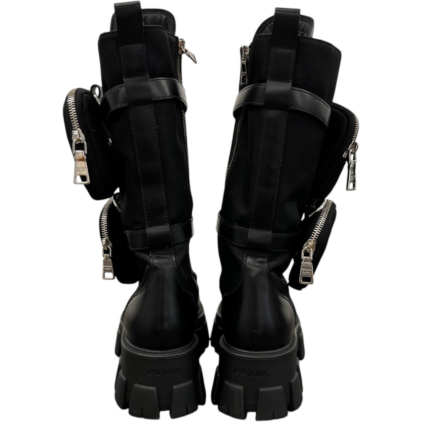 Women's Monolith Biker Boots Black Size EU 38.5 / UK 5.5 - Photo 7