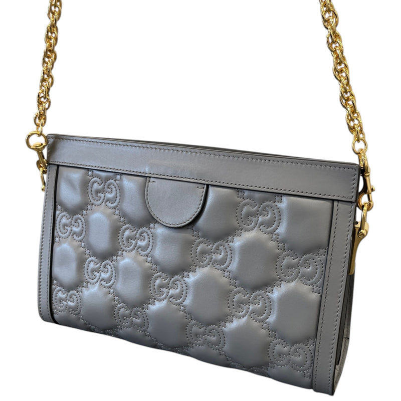 Women's Small GG Matelassé Crossbody Bag Grey
