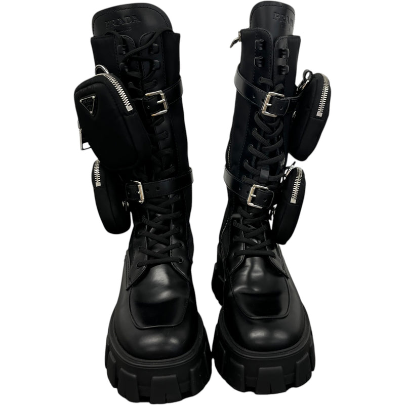 Women's Monolith Biker Boots Black Size EU 38.5 / UK 5.5
