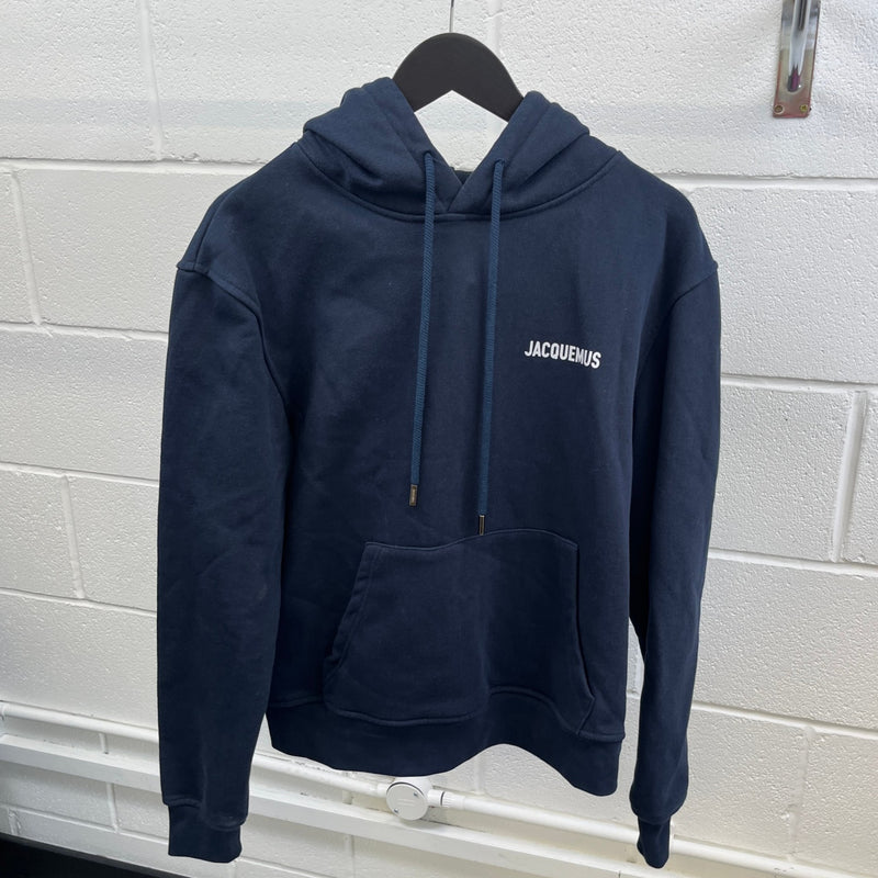 Men's Logo Print Hoodie Navy Size S