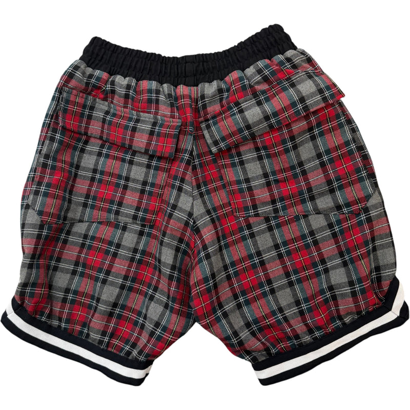Men's Plaid Flannel Shorts Red Size XS / W28