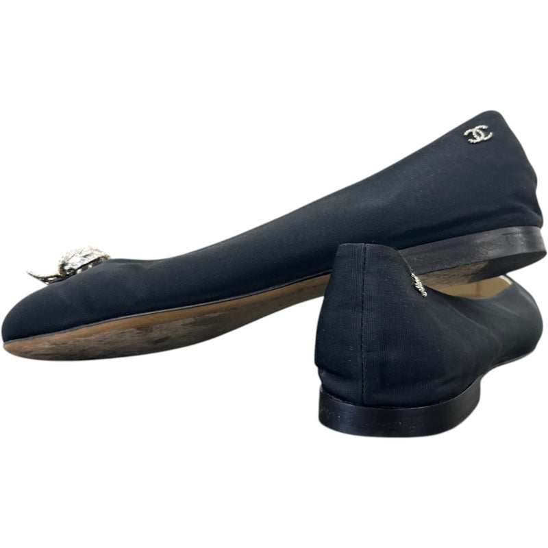 Women's Grosgrain Cap Toe Logo Mules Black Size EU 38 / UK 5
