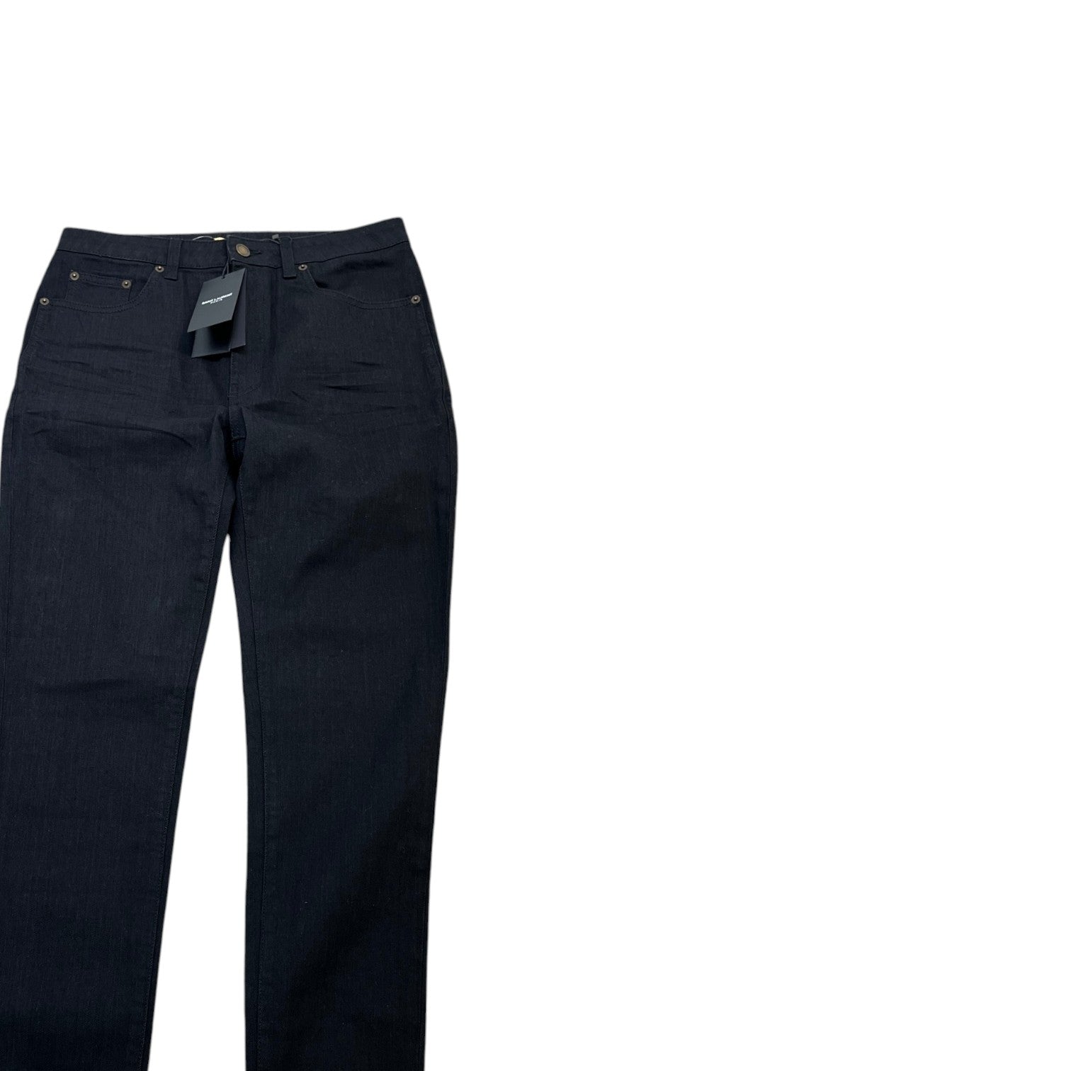 Men's Skinny Fit Jeans Black Size Waist 31" - Photo 3