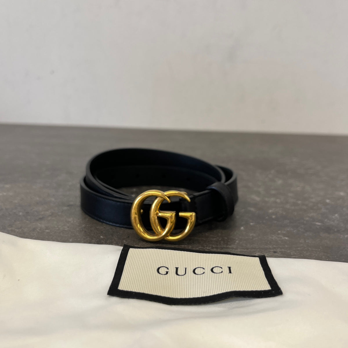 Women's GG Marmont Belt Black Size W34 - Photo 8