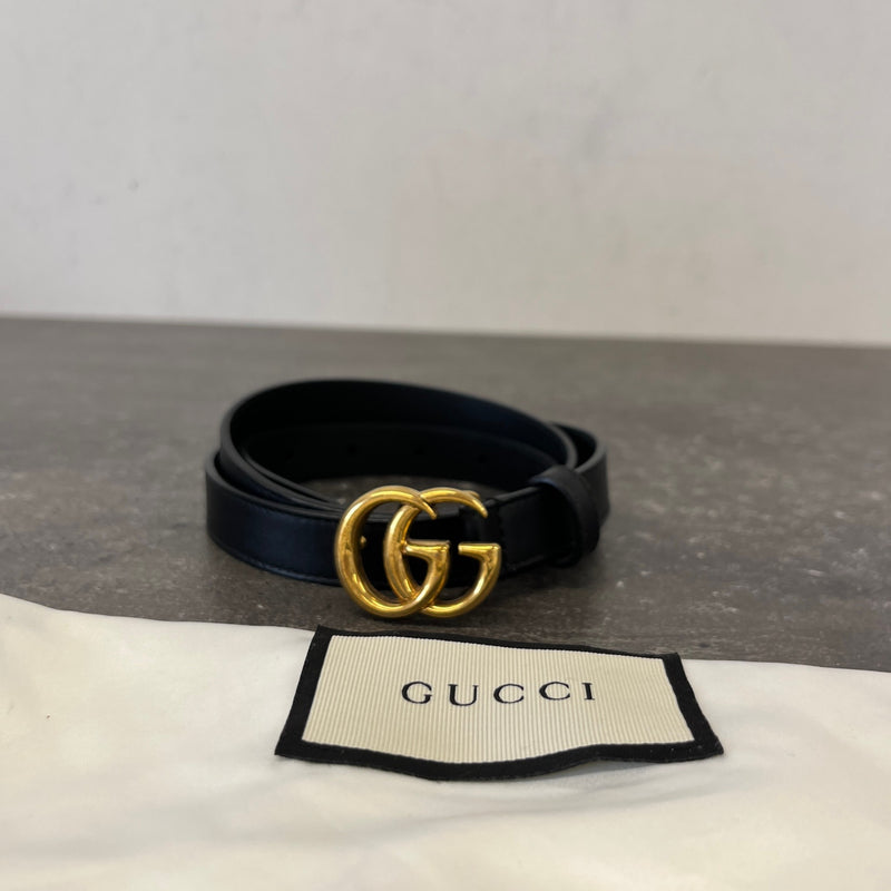 Women's GG Marmont Belt Black Size W34