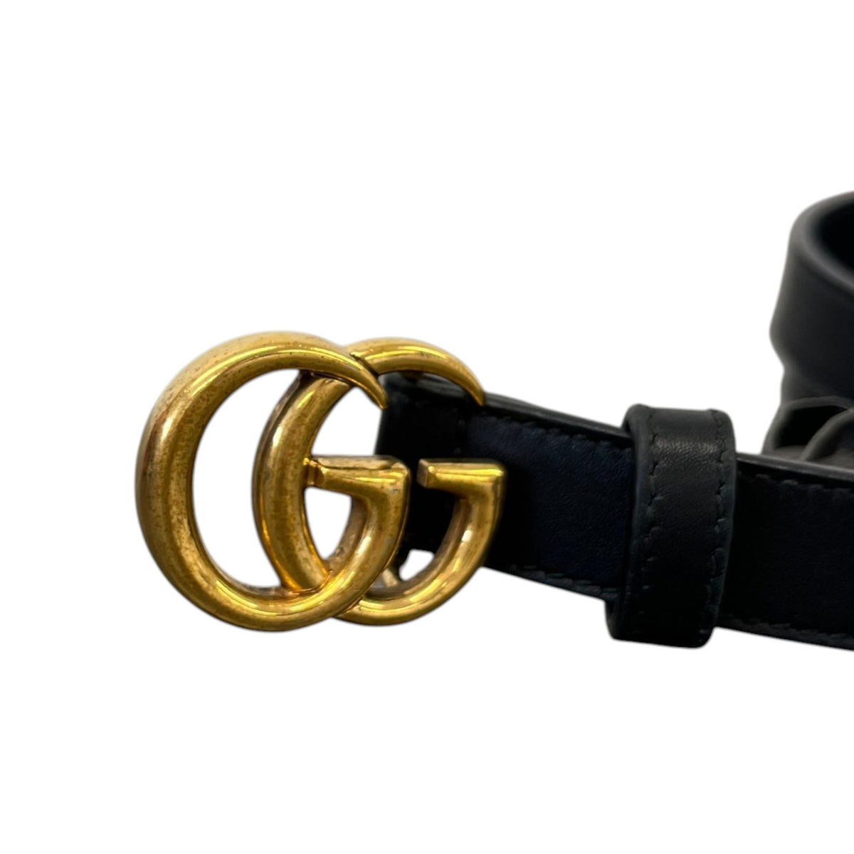 Women's GG Marmont Belt Black Size W34 - Photo 5