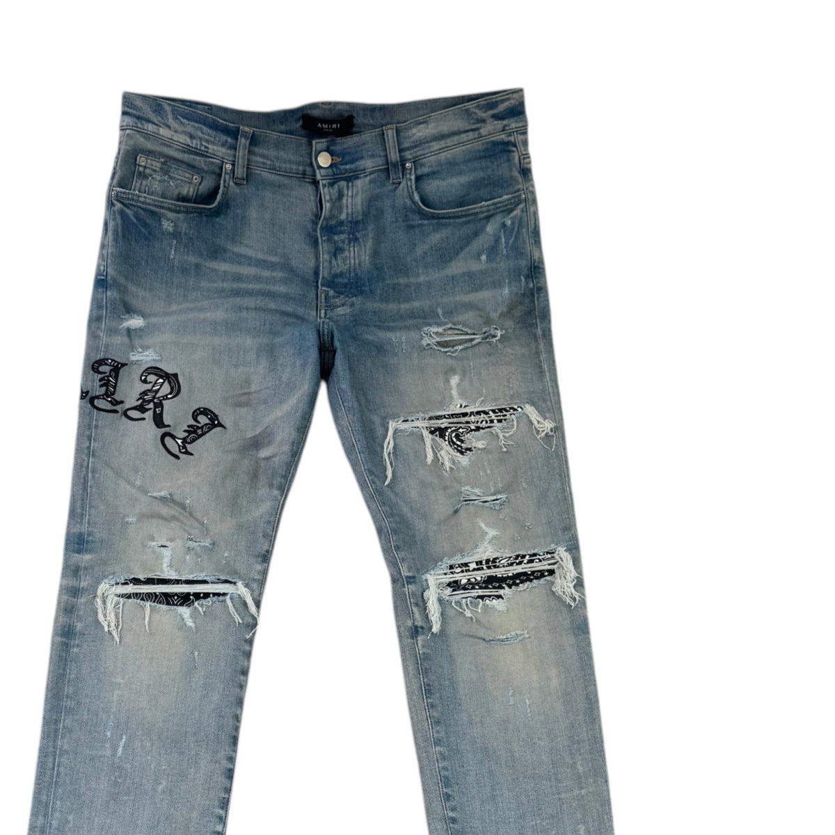 Men's Old English Logo Skinny Jeans Blue Size XL / W36 - Photo 3