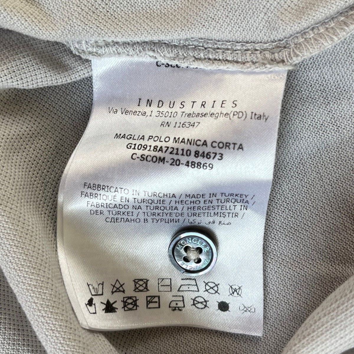 Men's Maglia Polo Shirt Grey Size XL - Photo 8