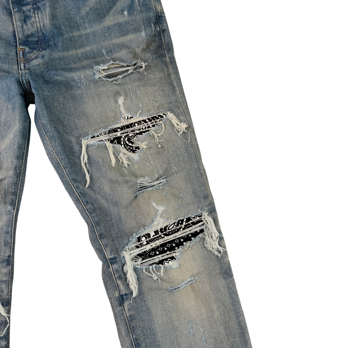 Men's Old English Logo Skinny Jeans Blue Size XL / W36 - Photo 5