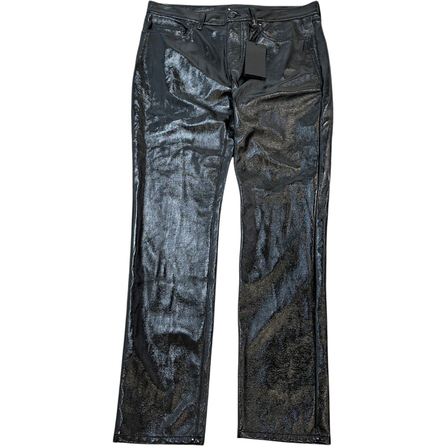 Men's Vinyl Jeans Black Size Waist 30" - Photo 1