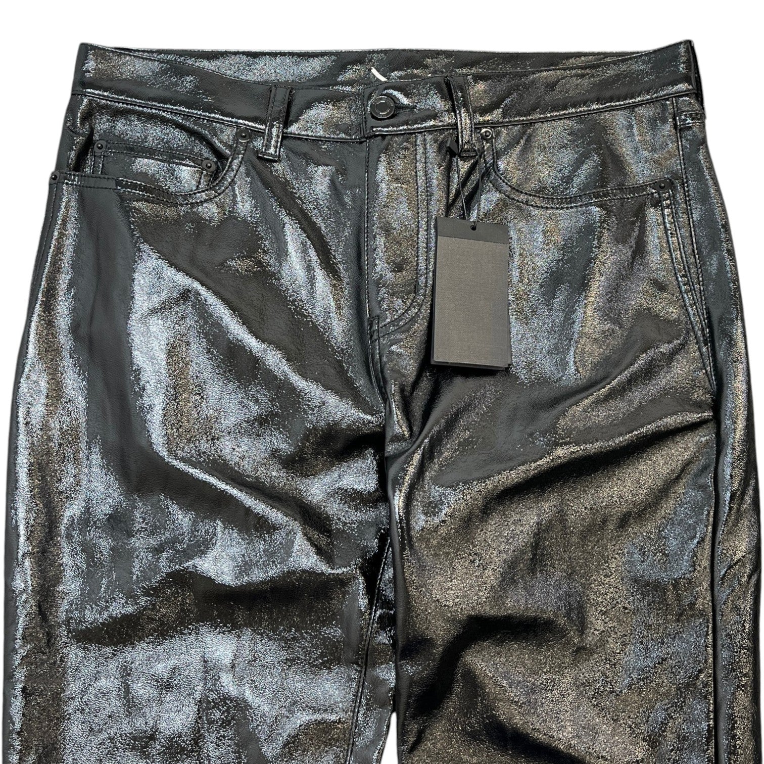 Men's Vinyl Jeans Black Size Waist 30" - Photo 5
