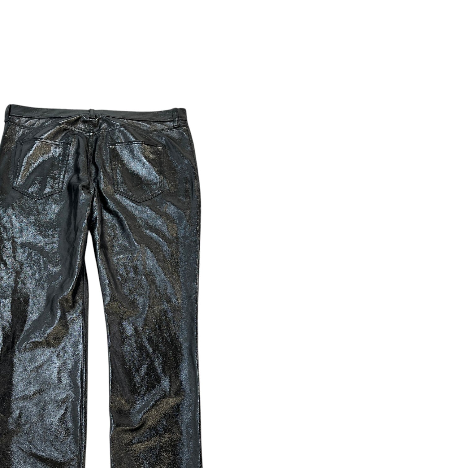 Men's Vinyl Jeans Black Size Waist 30" - Photo 4