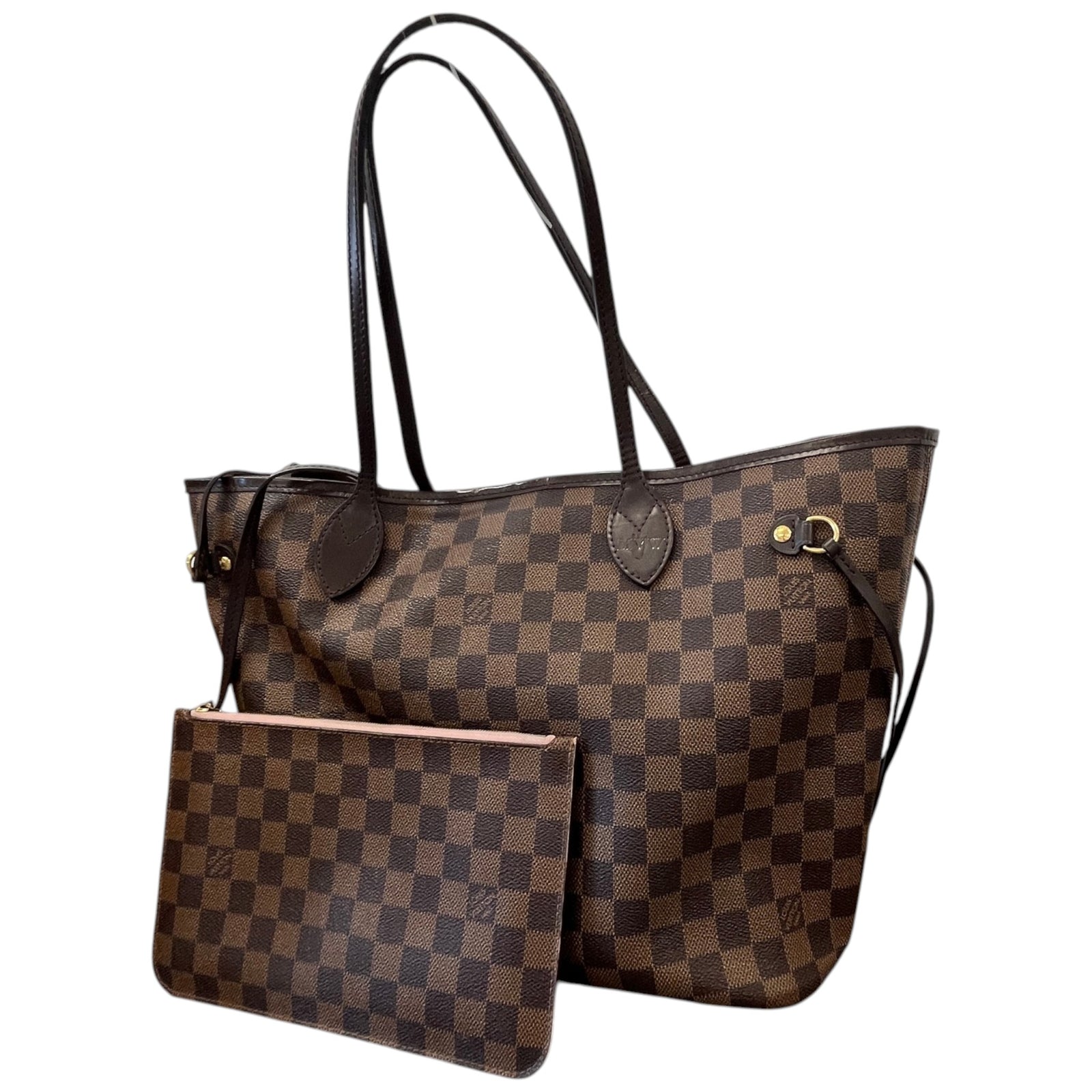 Women's Damier Ebene Neverfull MM Bag Brown - Photo 4