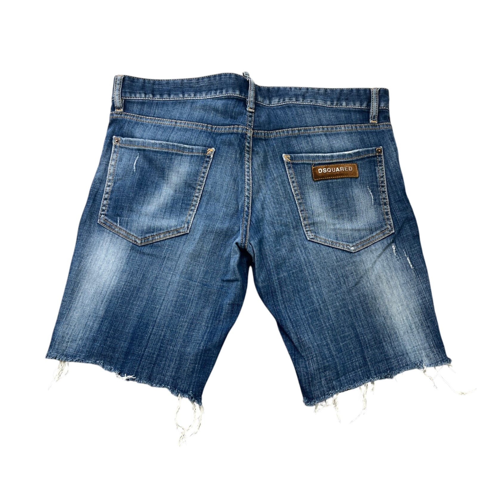 Men's Logo Distressed Shorts Blue Size XL / W36 - Photo 2