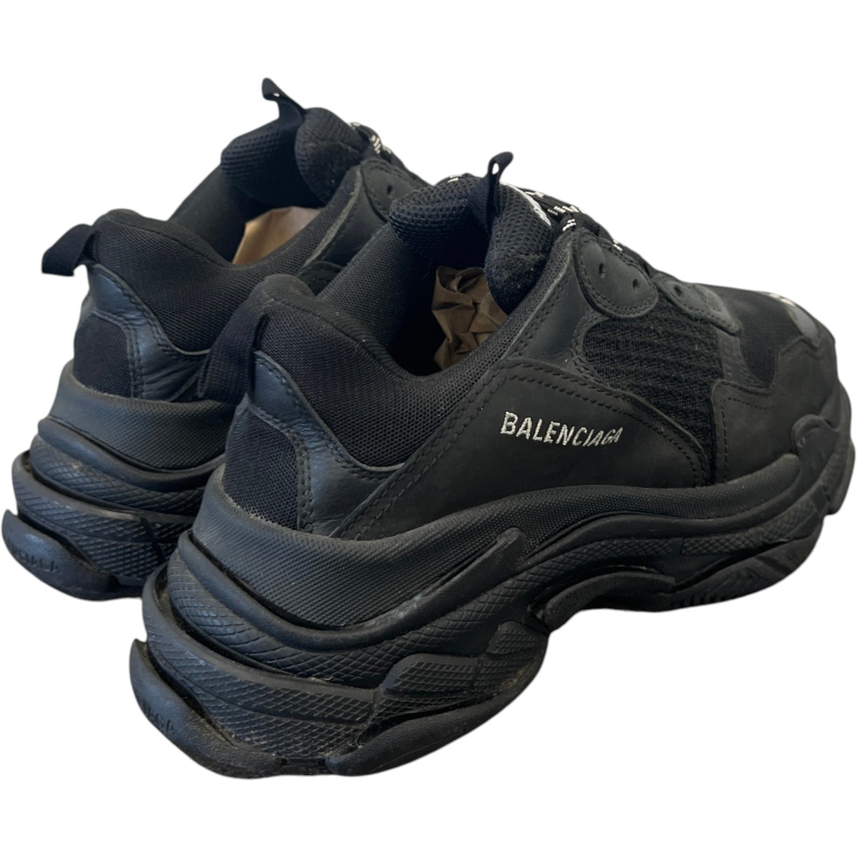 Men's Triple S Low Trainers Black Size UK 7 / EU 41 - Photo 7