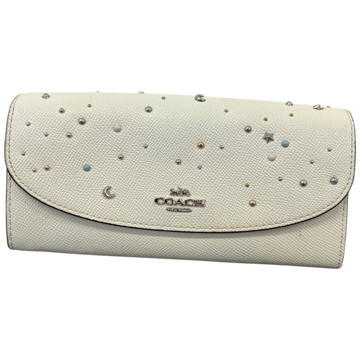 Women's Embellished Envelope Wallet White - Photo 1