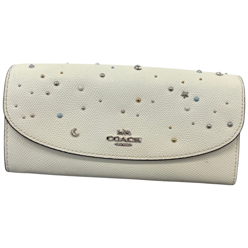 Women's Embellished Envelope Wallet White