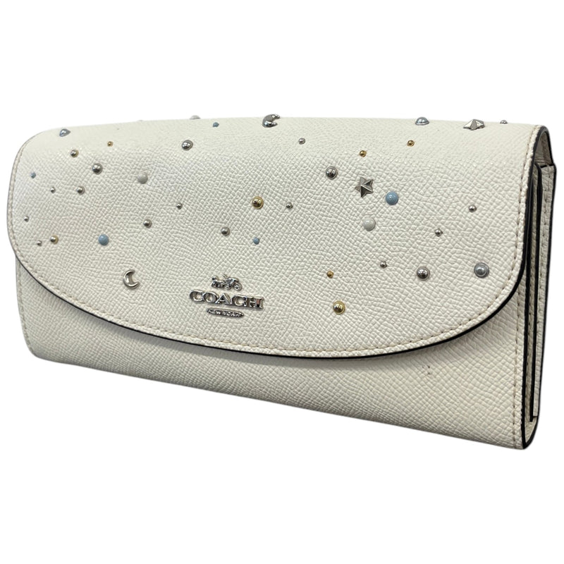 Women's Embellished Envelope Wallet White