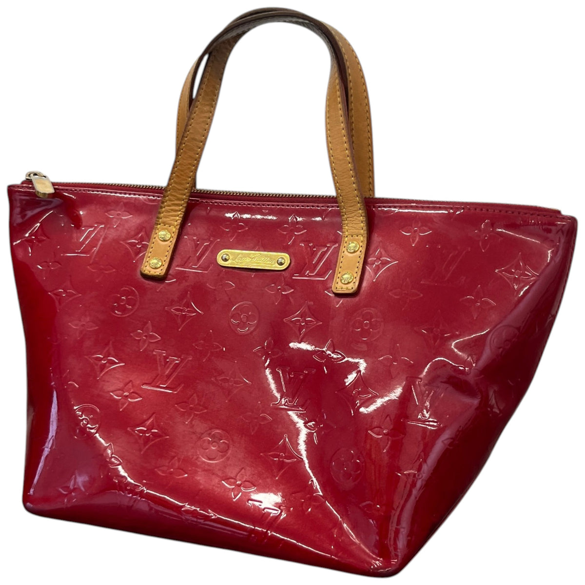 Women's Vernis Leather Bellevue PM Handbag Red - Photo 5