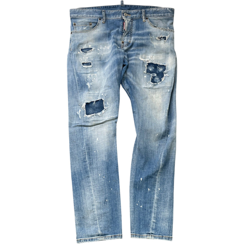 Men's Cool Guy Distressed Jeans Blue Size L / W34
