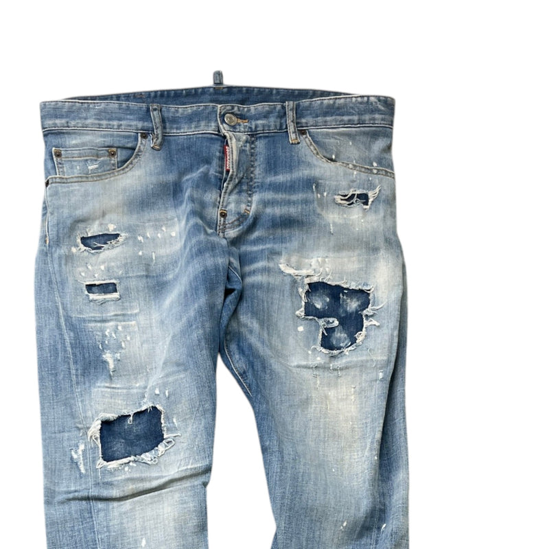 Men's Cool Guy Distressed Jeans Blue Size L / W34