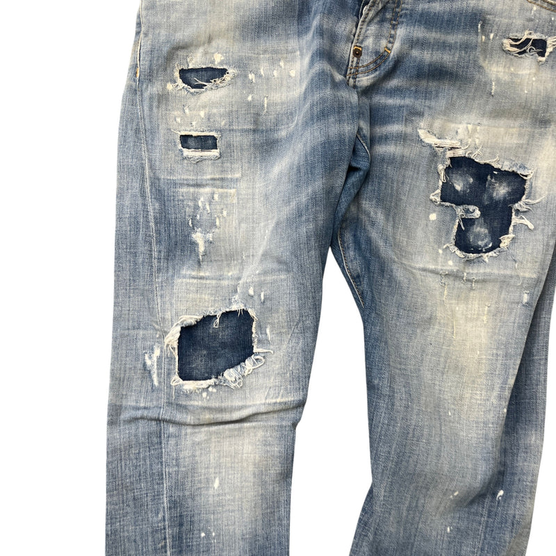 Men's Cool Guy Distressed Jeans Blue Size L / W34