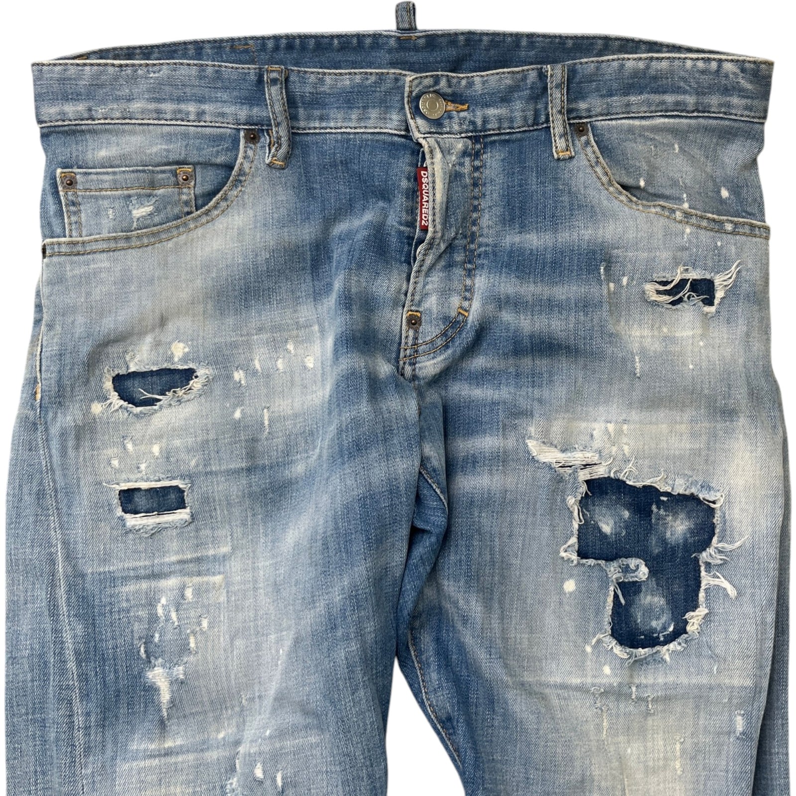 Men's Cool Guy Distressed Jeans Blue Size L / W34 - Photo 6