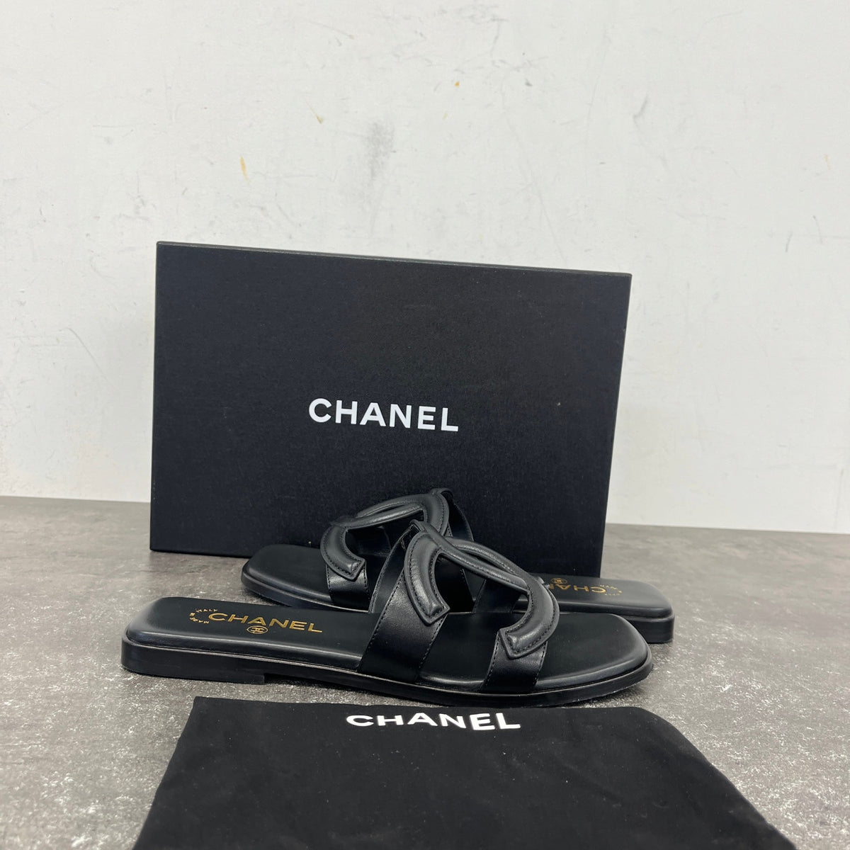 Women's Interlocking CC Sandals Black Size UK 5.5 / EU 38.5 - Photo 11