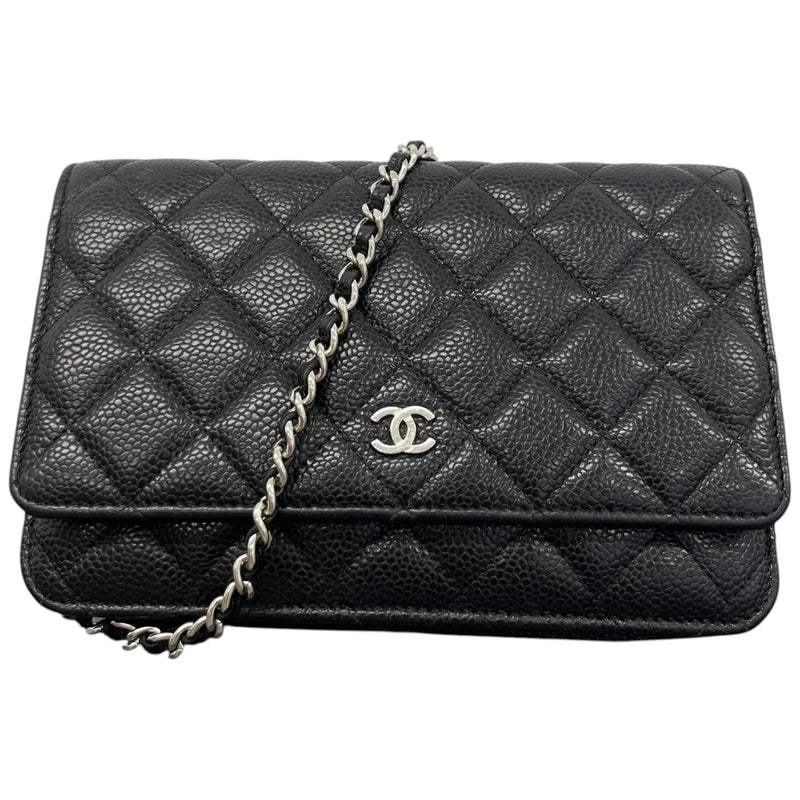 Women's Classic Wallet On Chain Crossbody Bag Black